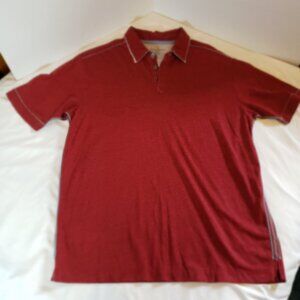 Tommy Bahamas Jeans Island Modern Fit Large 100% Pima Cotton Mens Polo Shirt Red